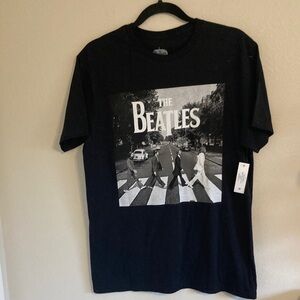 The Beatles Black and White Abbey Road Tee